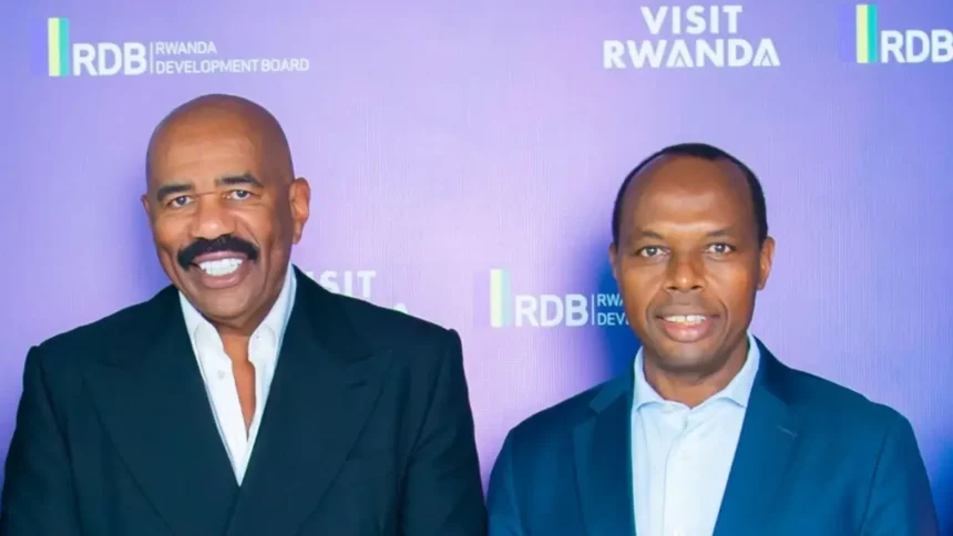 Rwanda : the famous American animator Steve Harvey is a salesman for the realization of the country's tourism and investment ambitions