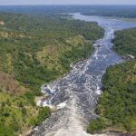 Les chutes Murchison ou chutes Kabarega, sur le Nil, dans le parc national de Murchison Falls en Ouganda, entre le lac Kyoga et le lac Albert. © Guenterguni/Getty Images